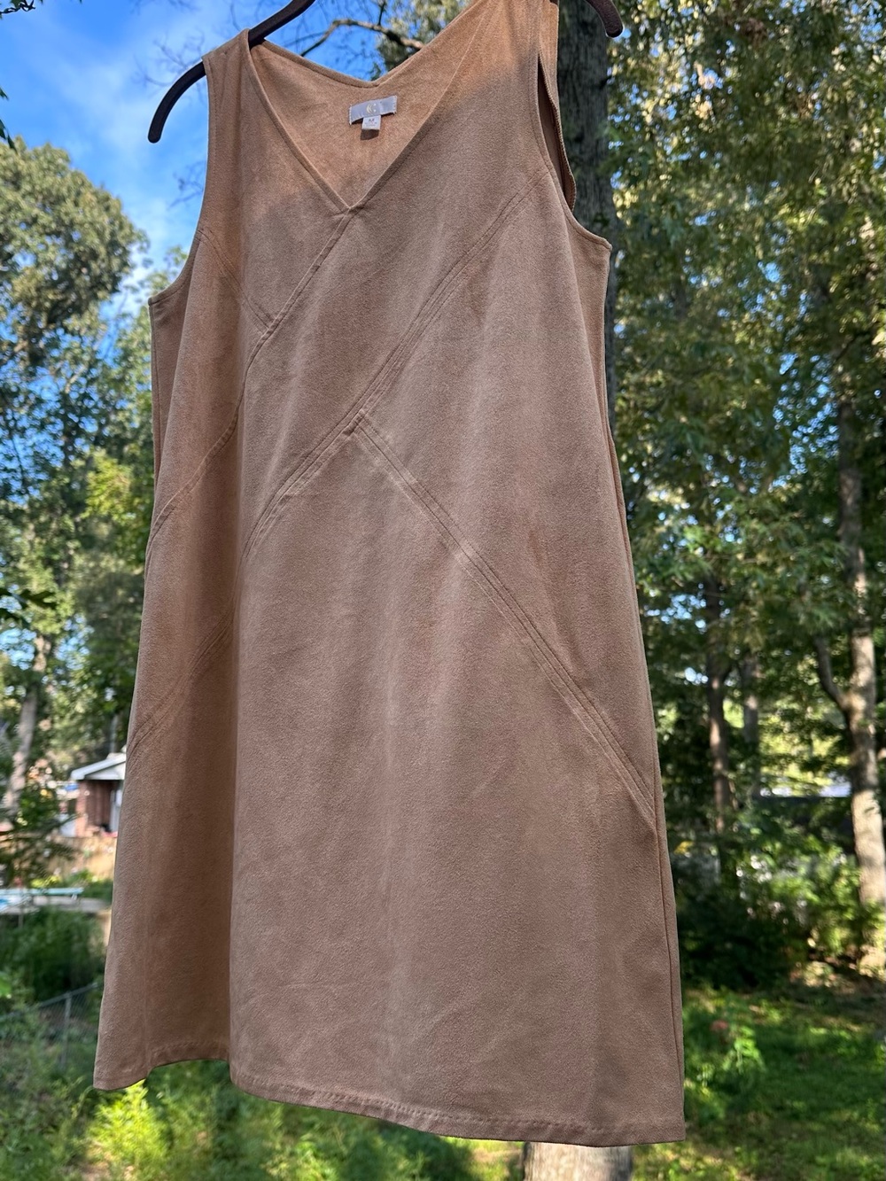 Gold “C” Brand Ultrasuede Spandex modified Dress - Picture 4 of 16